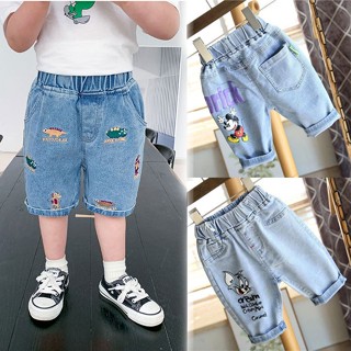 ชุดเอี๊ยมกางเกงยีนขาสั้น ผ้าฝ้าย พิมพ์ลายตัวอักษร แบบไดนามิก…