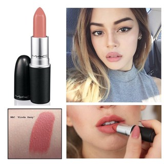 ค่าส่ง18฿ทั่วไทย !! แบ่งขายลิปสติก MAC LIPSTICK สี KINDA SEXY ขนาด 0.25 G. แบ่งขายใส่กระปุก แถมแปรงทาลิปฟรี แท้100%