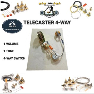 LIBRA GUITAR WIRING วงจรกีต้าร์ไฟฟ้า TELECASTER 4-WAY 1 VOLUME 1 TONE 4-WAY SWITCH