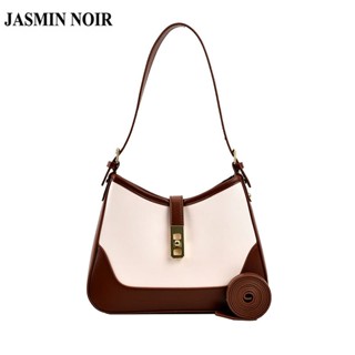 Jasmin NOIR กระเป๋าสะพายไหล่ สะพายข้าง หนัง PU ลายดวงจันทร์ สําหรับผู้หญิง