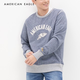 American Eagle Crew Neck Graphic Sweatshirt เสื้อ สเวตเชิ้ต ผู้ชาย กราฟฟิค คอกลม  (NMSC 019-1945-472)