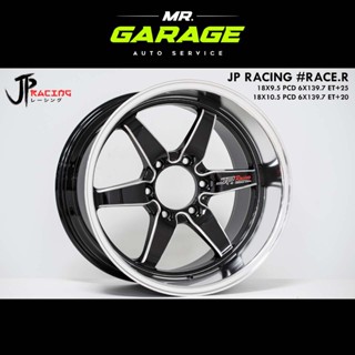 (ส่งฟรี) ล้อแม็กซ์ JP-RACE.R ขอบ 18x9.5 6 รู 139.7  ET+25 และ ขอบ 18x10.5 6 รู 139.7 ET+20 สีดำกลึงเงา (2 วง,4 วง)