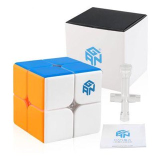 🔥 Gan 249 V2 2x2 Speed Rubiks Cube ของเล่นเพื่อการศึกษาปริศนาลูกบาศก์เรียบสำหรับเด็กเด็ก