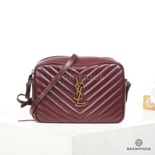 YSL LOU CAMERE 23 BURGANDY CHEVRON GHW