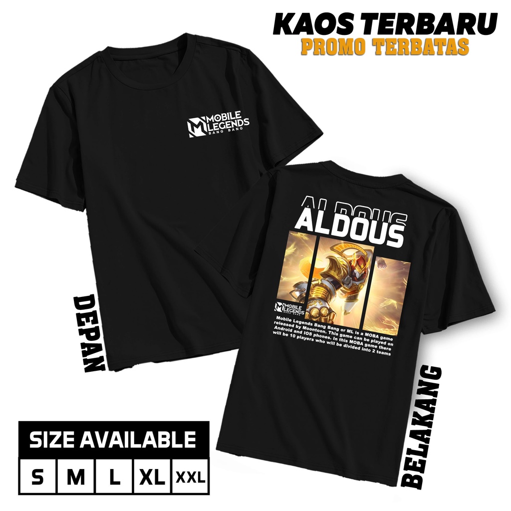เสื้อยืด DIMENSIONS - Mobile Legends MLBB T-Shirt - ALDOUS - Mobile Legends / All Role T-Shirt - Coo