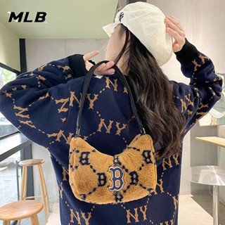 MLB (พร้อมส่ง) FUR DIA MONOGRAM HOBO BAG กระเป๋าถือ  กระเป๋าสะพายข้าง ของแท้💯%