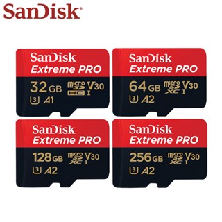 【ใหม่】【 Cod】 Extreme Pro การ์ด Micro SD 128GB 256GB 64GB U3 A2 SDXC V30 32GB A1 SDHC การ์ด TF พร้อมอะแดปเตอร์ SD