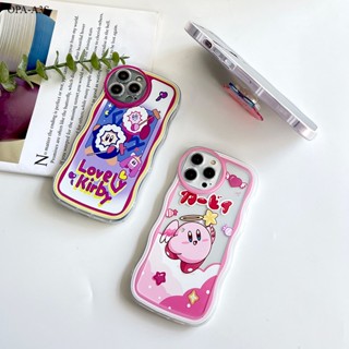 OPPO A7 A5S A12 A9 A5 A3S A12E A74 A95 A71 A76 A36 A94 A96 2020 4G เคสออปโป้ สำหรับ Cartoon Anime Kirby Wave Bracket เคส เคสโทรศัพท์ เคสมือถือ Soft Case Protective Shockproof Full Back Cover Casing