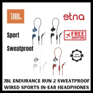 Jbl Endurance Run 2 หูฟังอินเอียร์ แบบมีสาย กันเหงื่อ สําหรับเล่นกีฬา