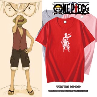 เสื้อยืด One Piece Roronoa Zoro เสื้อเชิ้ต เสื้อยืดเท่ เสื้อคนอ้วนผญ ใส่สบายๆ เสื้อยืดแขนสั้น เสื้อสีขาว_22