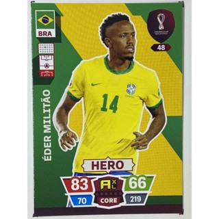 การ์ดนักฟุตบอล Eder Militao ฟุตบอลโลก world cup 2022 การ์ดสะสม Brazil Brasil การ์ดนักเตะ บราซิล