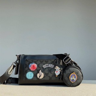 COACH DISNEY X COACH HOLDEN CROSSBODY IN SIGNATURE CANVAS WITH PATCHES (COACH CC094)