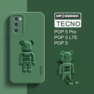 เคสโทรศัพท์มือถือ แบบนิ่ม ลายการ์ตูน พร้อมขาตั้ง สําหรับ TECNO POP 5 Pro Lte Core Prime 6 Go Pova 3