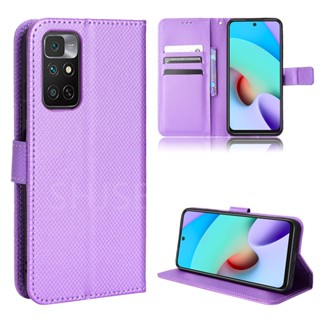 เคสโทรศัพท์หนัง PU ฝาพับ พร้อมช่องใส่บัตร และขาตั้ง สําหรับ Xiaomi Redmi Note 9 Note 9 9S 10 10S 11S 11 Pro