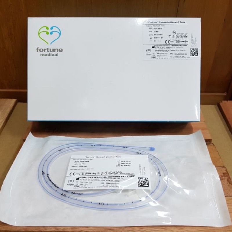 สายให้อาหาร ซิลิโคน  ng tube อย่างดี fortune เบอร์12,14,16,18 ชนิด ถอดไม่ได้ และถอดได้