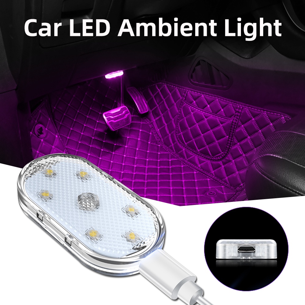 Roadsun Car Led Ambient Light Interior Lighting Atmosphere Lamp For Trunk Switch Touch Control Wireless Usb Led Auto Foo