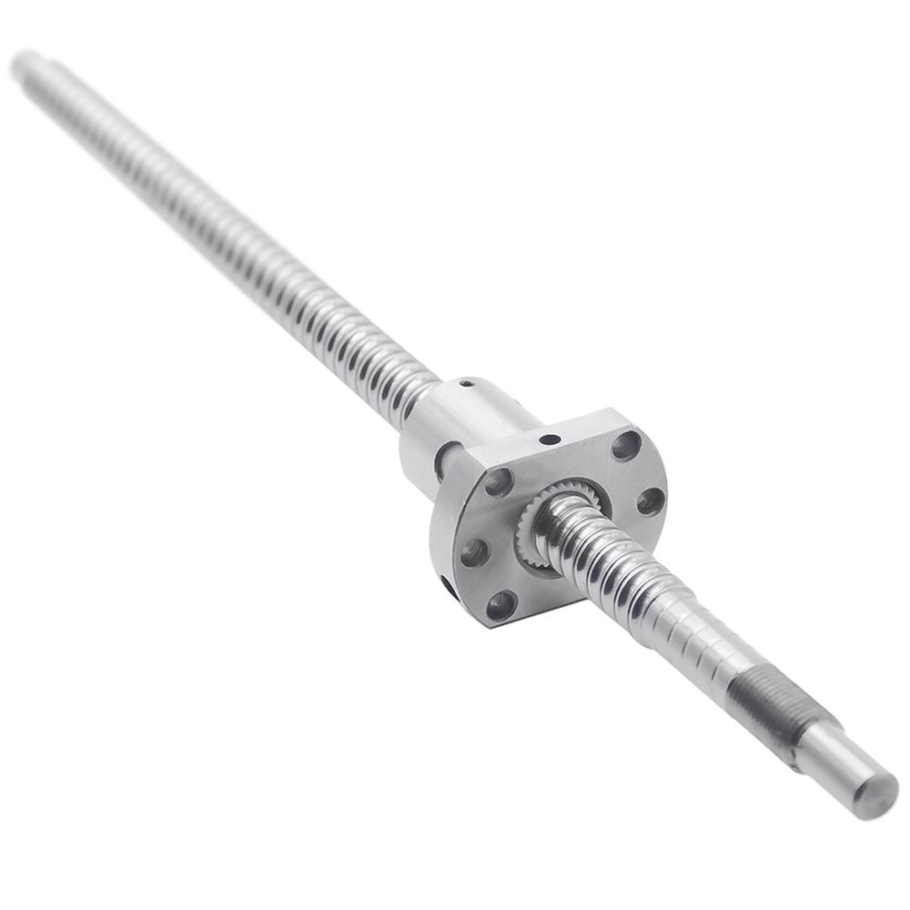 SFU1204 200 250 300 350 400 ~ 800 มม.สกรูบอลรีด C7 พร้อม 1204 หน้าแปลน single ball nut BK/BF10 ปลายกลึง CNC