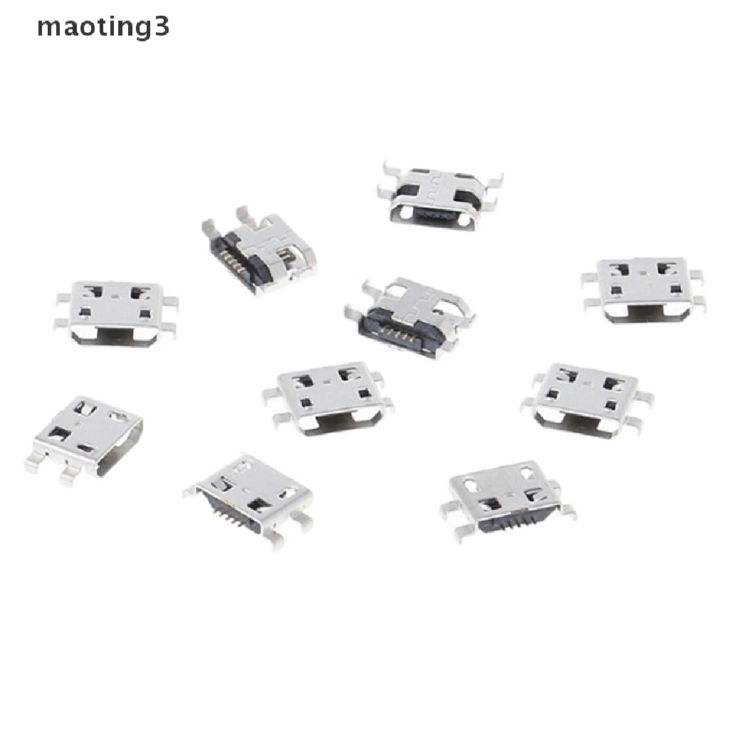 [maoting] ซ็อกเก็ตแจ็คเชื่อมต่อที่ชาร์จ type B micro usb 5 pin ตัวเมีย 10 ชิ้น [MT]