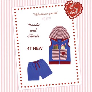 Babylovett Valentine’s Special 4T New!!! Hoodie and Shorts