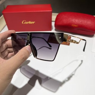 Cartier แว่นตากันแดด กรอบขนาดใหญ่ ไล่โทนสี หรูหรา แฟชั่นคลาสสิก สําหรับผู้ชาย ผู้หญิง uv400