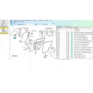 (TMT=4) 68130-0D521 กระจก ประตูหลัง ขวา ฝั่งคนขับ Toyota Yaris ยาริส 5 ประตู 2017-2022 เบิกศูนย์