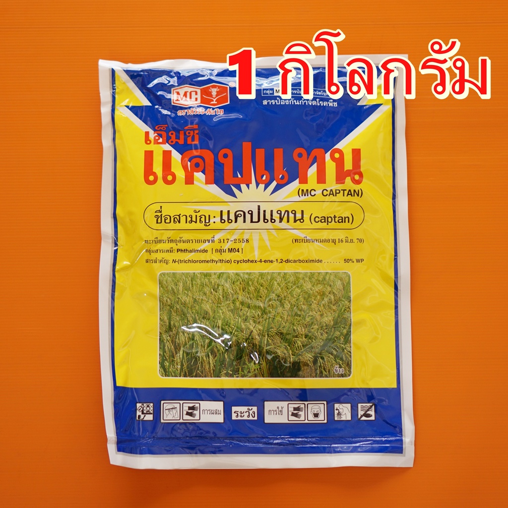 เอ็มซี แคปแทน กันเชื้อราพืช #ออโธ่ไซด์ #แคปทาไซด์ (1กิโล) ราแป้ง รากเน่าดคนเน่า ราดำ แอนแทรกโนส