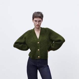 ZARA Purl Knit Cardigan 💚💚