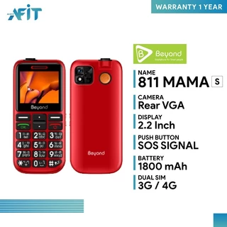 มือถือปุ่มกด Beyond 811mama-s 3G/4G แบตเตอรี่ 1800 mAh ปุ่มตัวเลขใหญ่ รองรับสังคมผู้สูงวัย