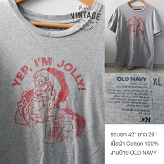 pshirtvingtage เสื้อยืดวินเทจ เสื้อยืดมือสอง T-Shirt Vingtage ลวดลายซาตาครอส งานป้าย OLD NAVY