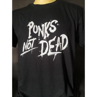 เสื้อยืดเสื้อวงนำเข้า Punks Not Dead The Exploited Anarchy Sex Pistols Punk Rock Retro Style Vintage T-shirt_31