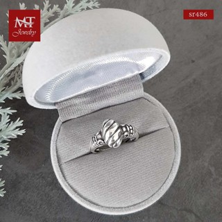 MT แหวนเงินแท้ สไตล์อินเดีย ตัวเรือนรมดำ ไซส์: 53, 56, 59 Solid 925 Sterling Silver (sr486) MT Jewelry มณีธารา