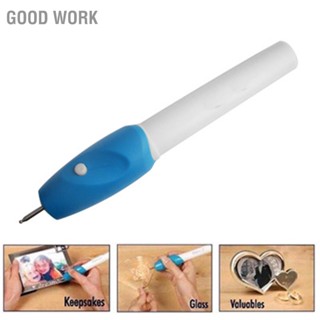 Good Work ปากกาแกะสลักตัวอักษรไฟฟ้า ไร้สาย Diy สําหรับแกะสลักกระจก โลหะ พลาสติก หนัง