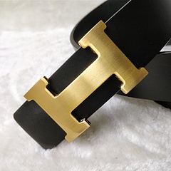 Hermes Original เข็มขัดหนังวัวแท้ แต่งหัวเข็มขัด สไตล์เกาหลี เข้ากับทุกการแต่งกาย แฟชั่นสําหรับผู้ชาย 5D5A