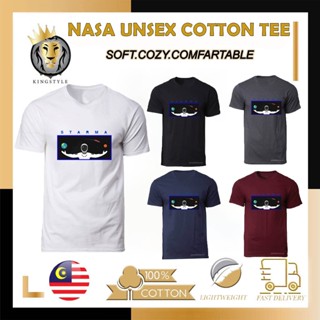 เสื้อคู่ - 🔥PromosiMurah🔥NASA14เสื้อยืด100%ผ้าฝ้ายUnisexผู้ชายผู้หญิงคอกลมแขนสั้นBajuLelakiWanita_49