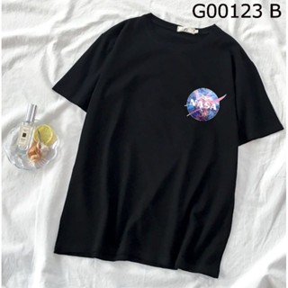 เสื้อยืด G00123 NASA TSHIRT SPACE OVERSIZE TEE ASTRONAUT FANTASY GALAXY STREETWEAR COOL YELLOW RED PINK MEN WOMAN_59