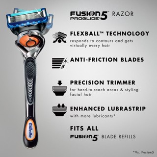 ใบมีดโกน Gillette ยิลเลตต์ ฟิวชั่น โปรไกลด์ Fusion Proglide  ใบมีดโกนหนวด สำรอง แพ็ค 4 ชิ้น