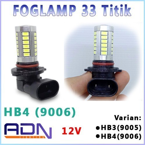FogLamp โคมไฟ led 33 จุด 5 ด้าน H11 H16 HB3 HB4