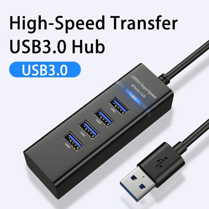 Multi USB Hub 3.0 Extension Cable Splitter Port Hub Extender 4 Port Power Adapter Hub Port FOR PC Co