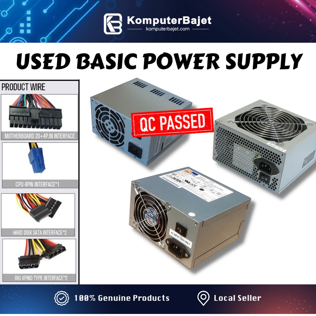 ใช้ BASIC GAMING PC PSU DESKTOP ATX SFX POWER SUPPLY คอมพิวเตอร์ PSU 80+ BRONZE PLATINUM GOLD