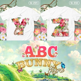 เสื้อยืดตัวอักษร Bunny Flora ตัวอักษร( Y-Z )