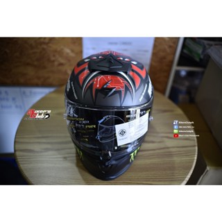 SCORPION R1 AIR : FABIO MONSTER REPLICA MATT BLACK/RED