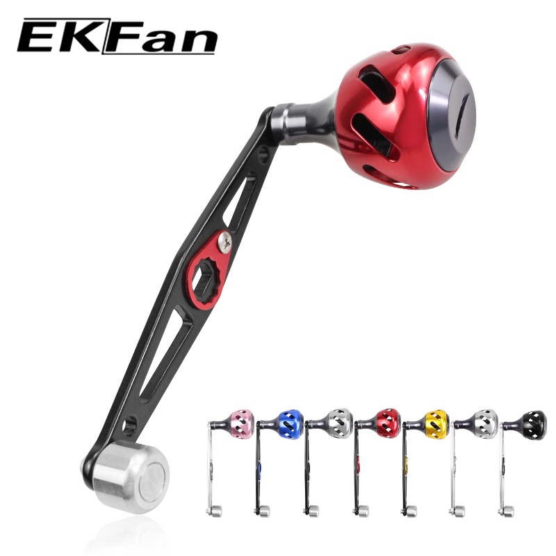 EKfan ความยาว 110 มม.อลูมิเนียมตกปลา Reel Handle fit 8x5 มม.7x4 มม.daiwa abu shimano Baitcasting lure Reel อะไหล่ diy
