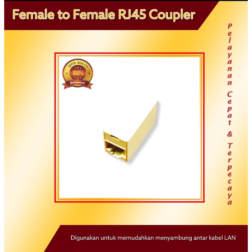 RJ45 Barrel Female to Female UTP LAN Ethernet Pasthrough Connector