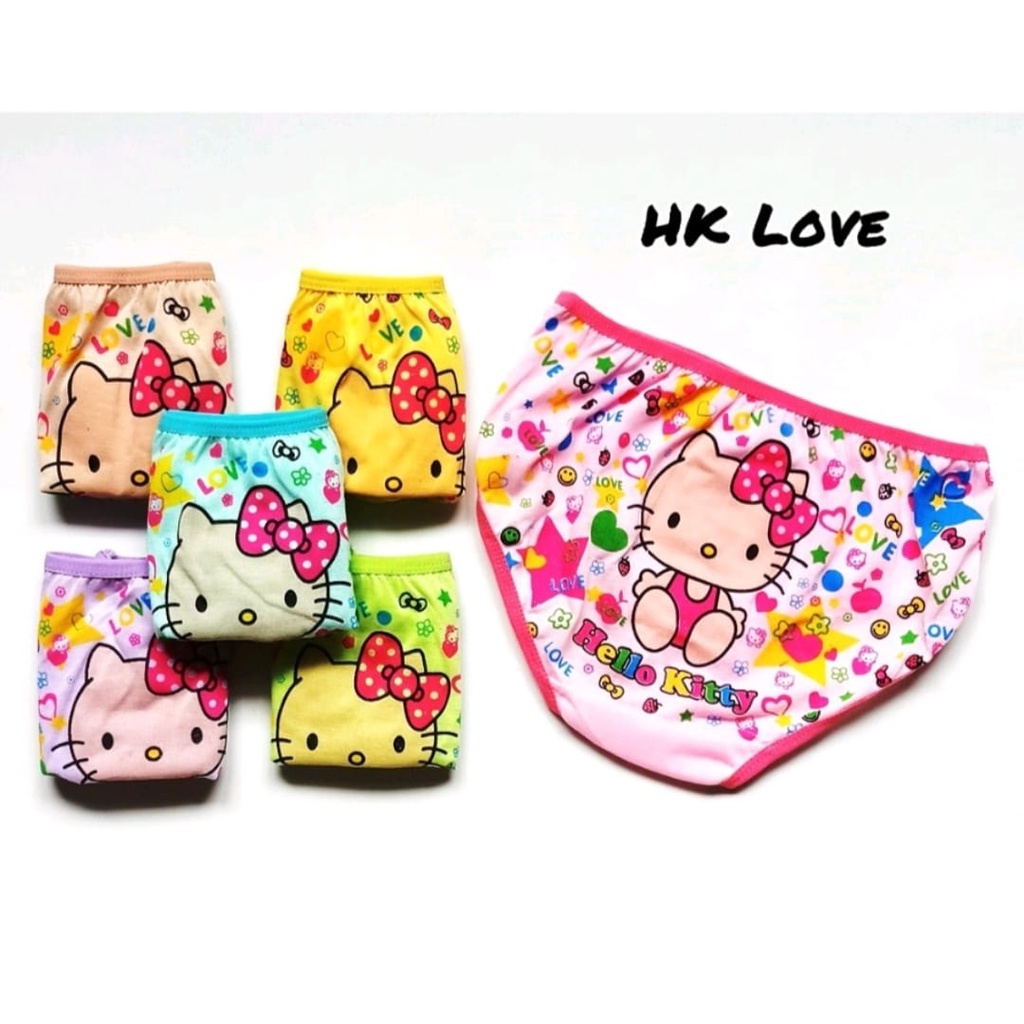 3 ชิ้น - 6 ชิ้น - 12 ชิ้นเด็ก ESSEN GIRLS UNDERWEAR CHARACTER/RANDOM MOTIF/CD สําหรับเด็กผู้หญิงน่ารัก MOTIFS/AGE 2-10 ปี