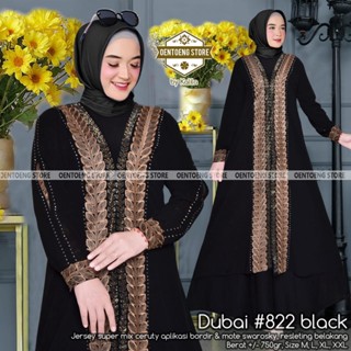 Gamis Abaya Dubai 822 ชุดเดรส สไตล์มุสลิม ฮาวา 666 ของแท้ สําหรับผู้หญิง