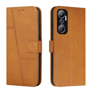 เคสโทรศัพท์มือถือหนังวัว ประดับเพชร ระดับไฮเอนด์ สําหรับ Infinix Hot 20 4G