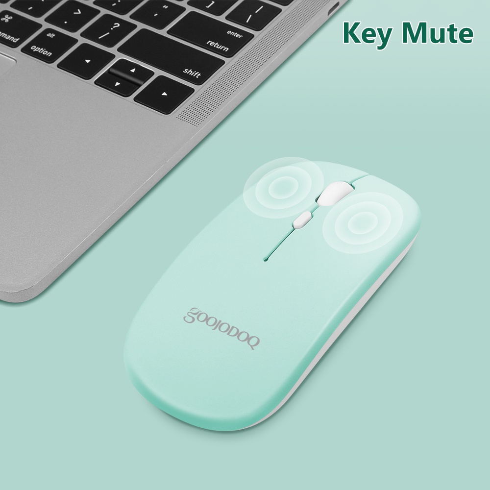GOOJODOQ 2-in-1 Wireless Mouse Dual Mode 2.4Ghz Wireless Bluetooth 2 In 1 เมาส์ไร้สาย รูปที่ 3