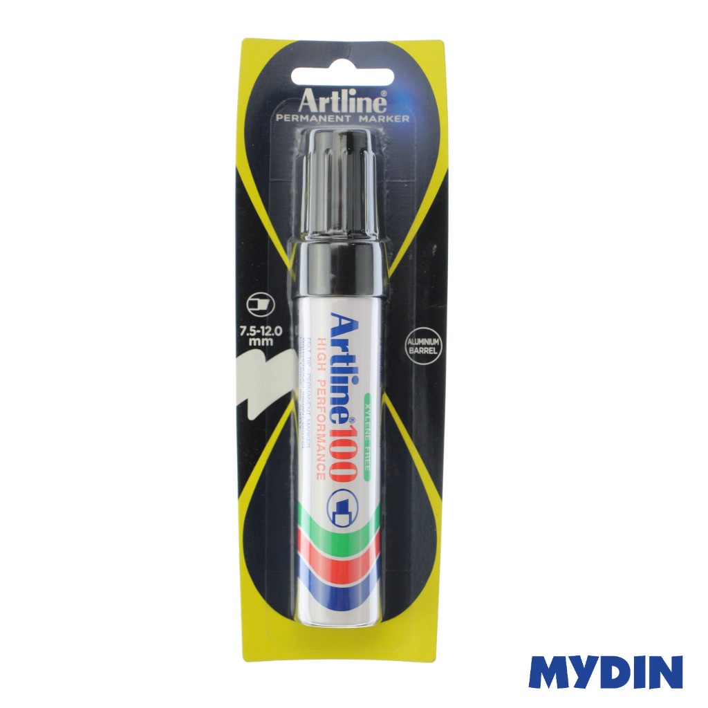 Artline 100 ปากกามาร์กเกอร์ถาวร สีดํา (7.5-12 มม.)
