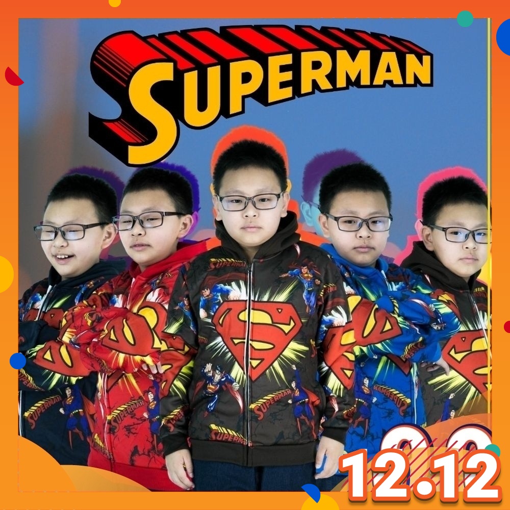CY 73231 JACKET SWETER DISNEY KID CHILDREN JUSTICE LEAGUE MAN OF STEEL SUPERMAN / JACKET SWETER BUDA