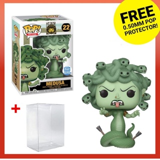 Funko POP! ของเล่นฟิกเกอร์ Myths 22 Medusa Exclusive พร้อมตัวป้องกัน